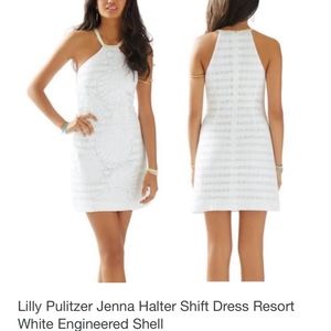 Lilly Pulitzer White Halter Shift Dress Size 0